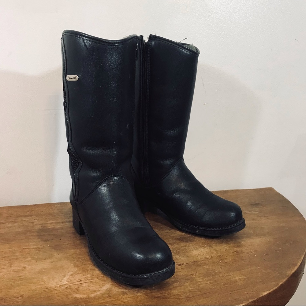 Pajar winter waterproof leather boots with wool lining